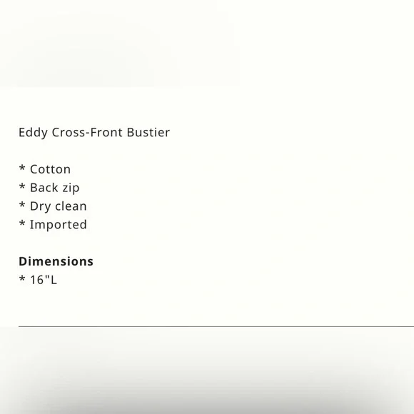 Eddy Cross Front Bustier top - Picture 5 of 5